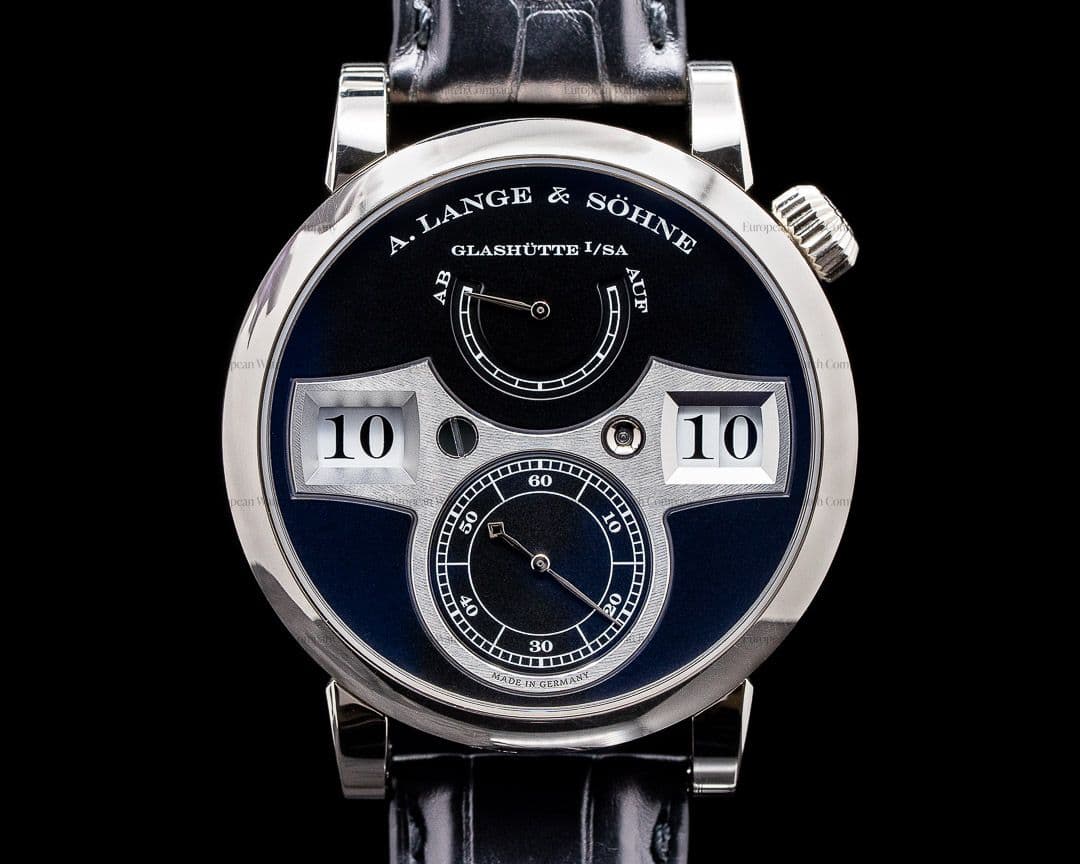 A. Lange and Sohne Zeitwerk 140.029 18K White Gold Deployment / FULL SET