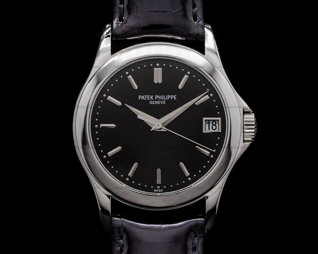 Patek Philippe Calatrava Automatic Platinum Black Dial RARE