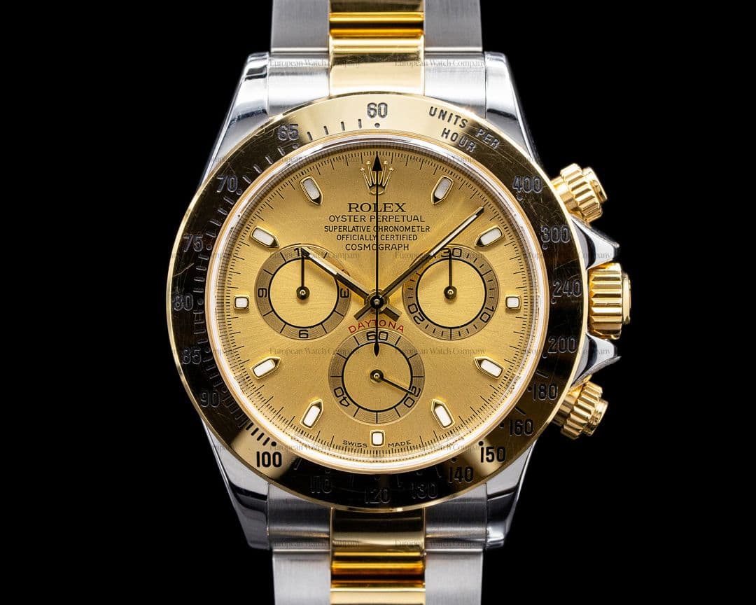 Rolex Daytona Champagne Dial 18K Yellow Gold / SS FULL SET VERY SHARP SERVICED
