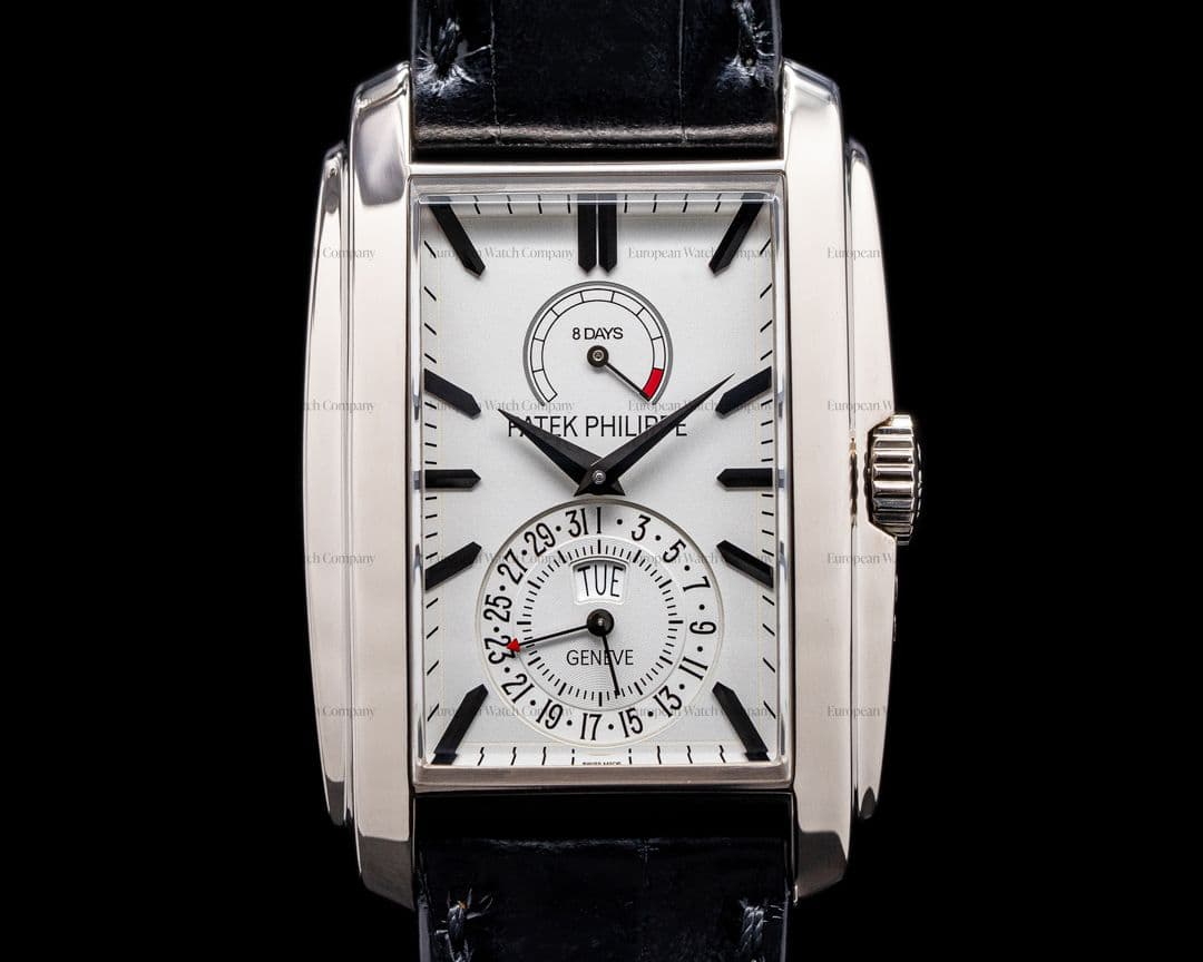 Patek Philippe Gondolo 8 Day Manual Wind White Dial 18K White Gold