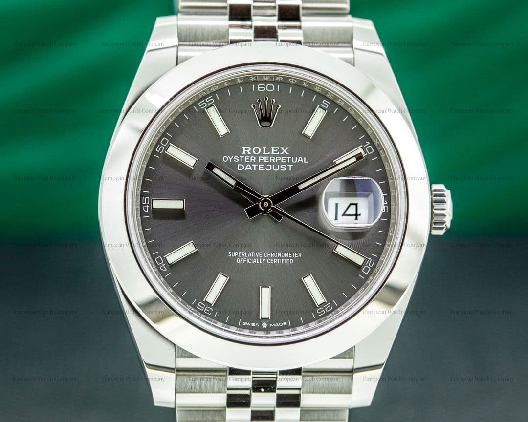 Rolex Datejust 41 Rhodium Stick Dial SS 2020 