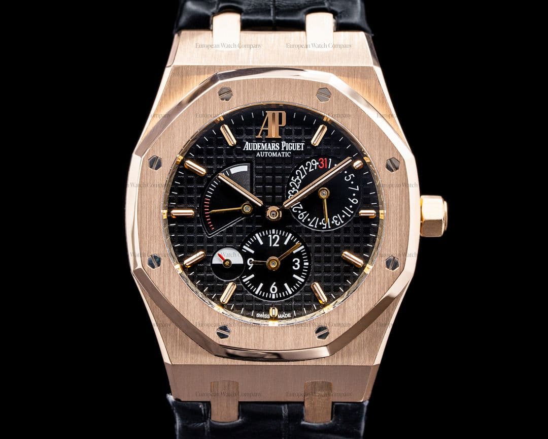Audemars Piguet Royal Oak Dual Time 26120OR 18K Rose Gold / Black Dial 