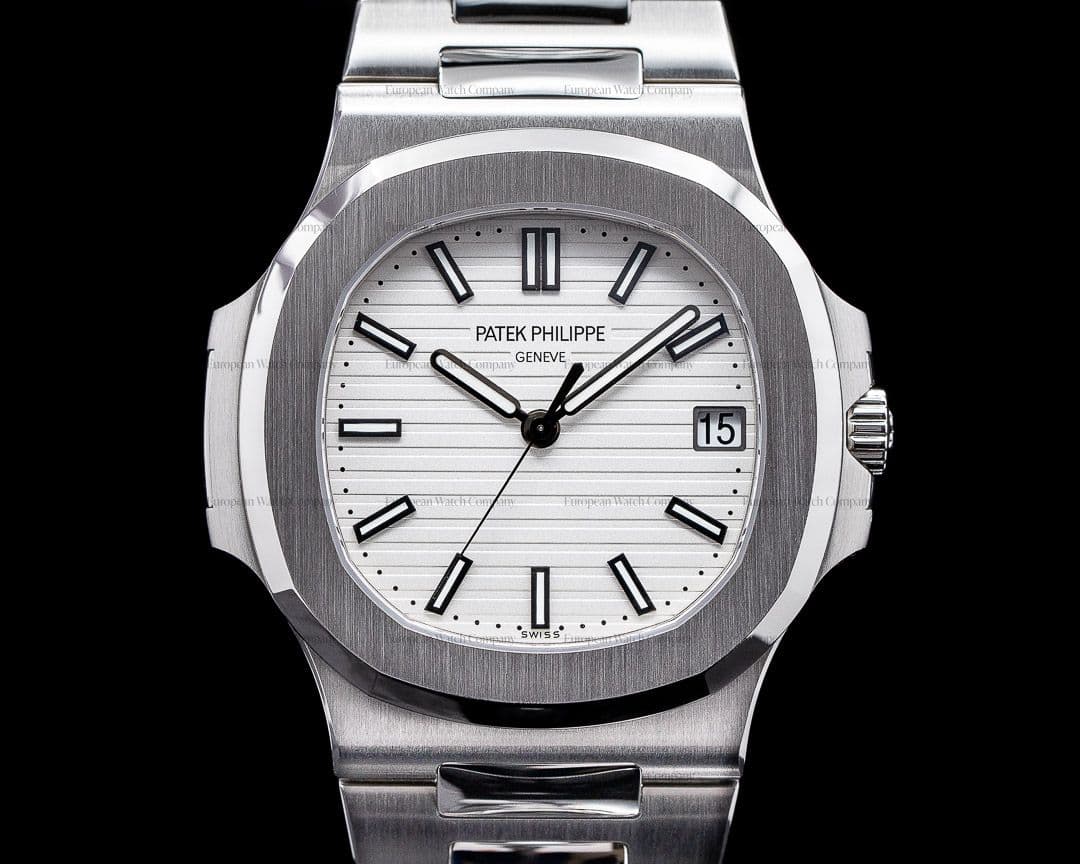 Patek Philippe Jumbo Nautilus 5711 White Dial SS 