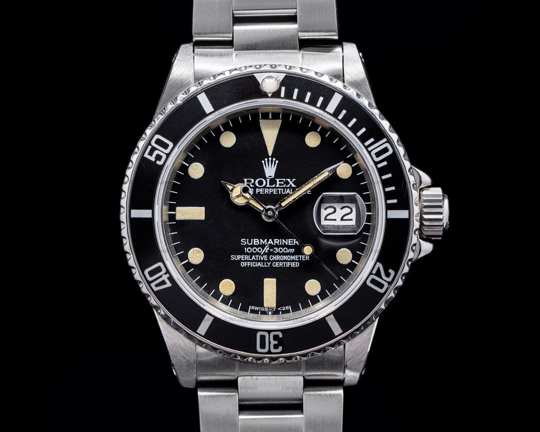 Rolex Submariner 16800 Black Matte Dial SS NICE PATINA