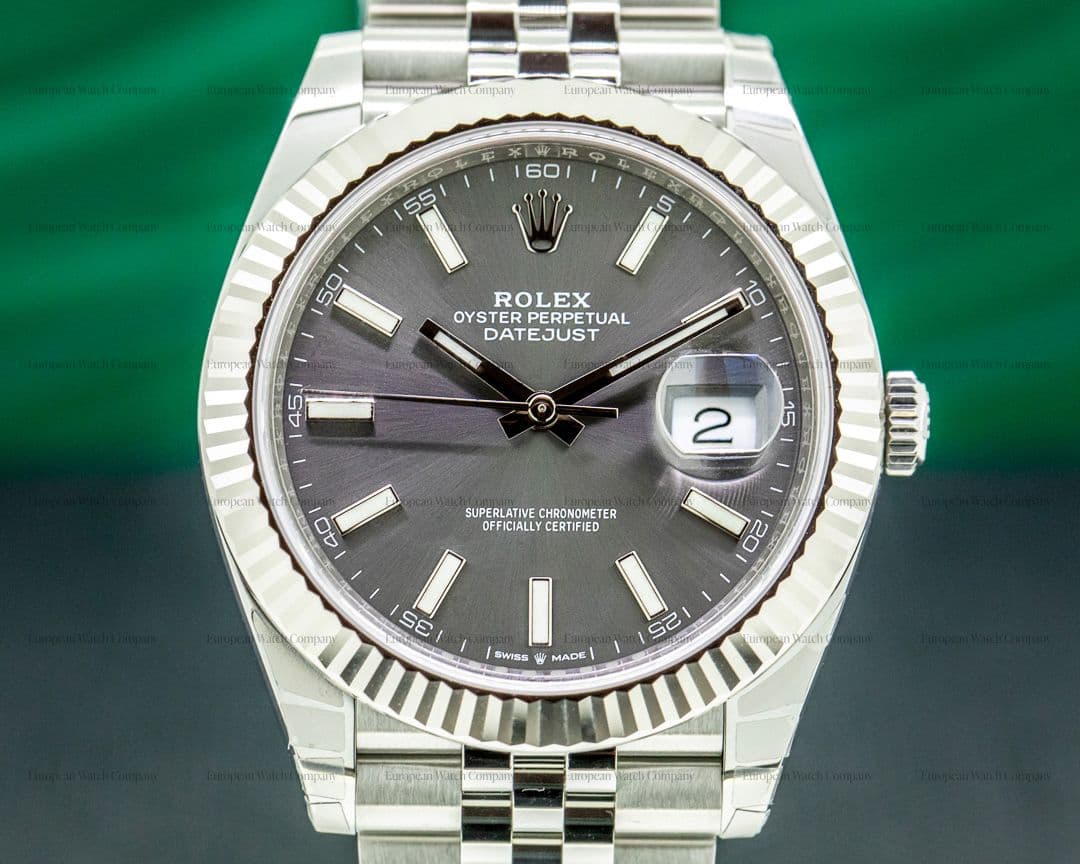 Rolex Datejust 41 Rhodium Stick Dial SS / Jubilee 2020 UNWORN