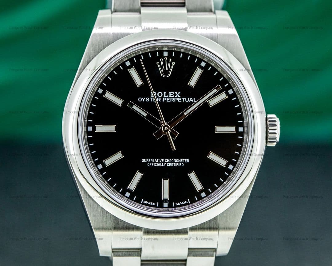 Rolex Oyster Perpetual 114300 SS Black Stick Dial 