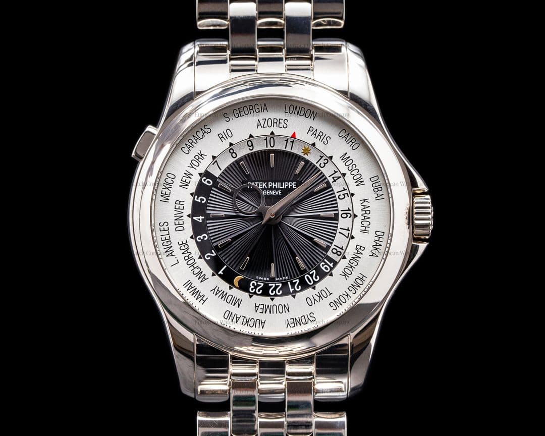 Patek Philippe World Time 5130/1G 18K White Gold / 18K White Gold Bracelet