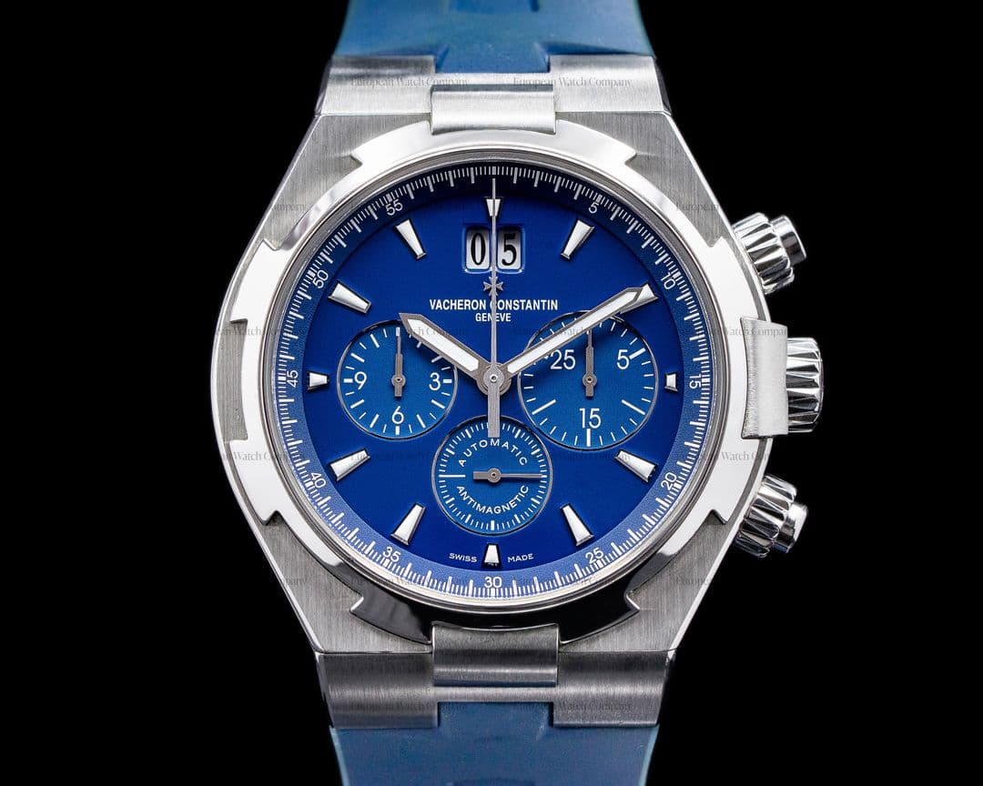 Vacheron Constantin Overseas 49150 Chronograph Blue Dial SS FULL SET 