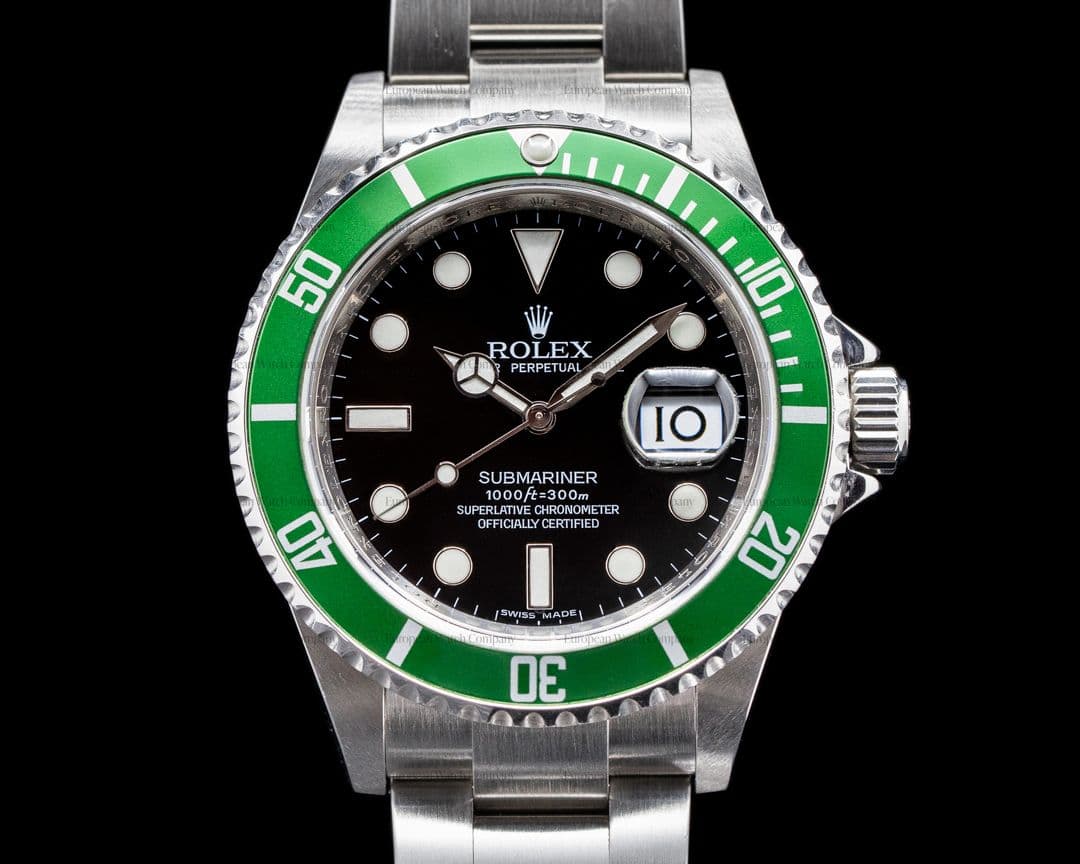 Rolex Submariner 50th Anniversary "Kermit" SS Green Bezel FULL SET
