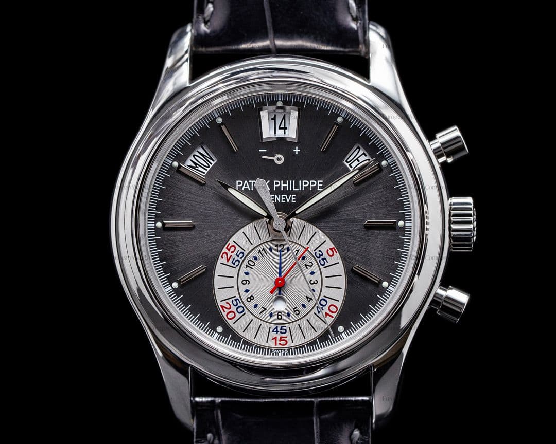 Patek Philippe Annual Calendar 5960P Chronograph Platinum Grey Dial FULL SET


