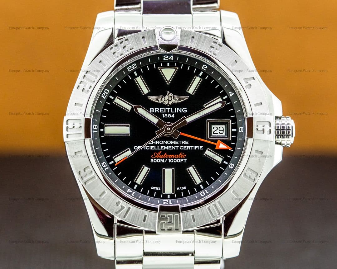 Breitling Avenger II GMT Black Dial SS 2019
