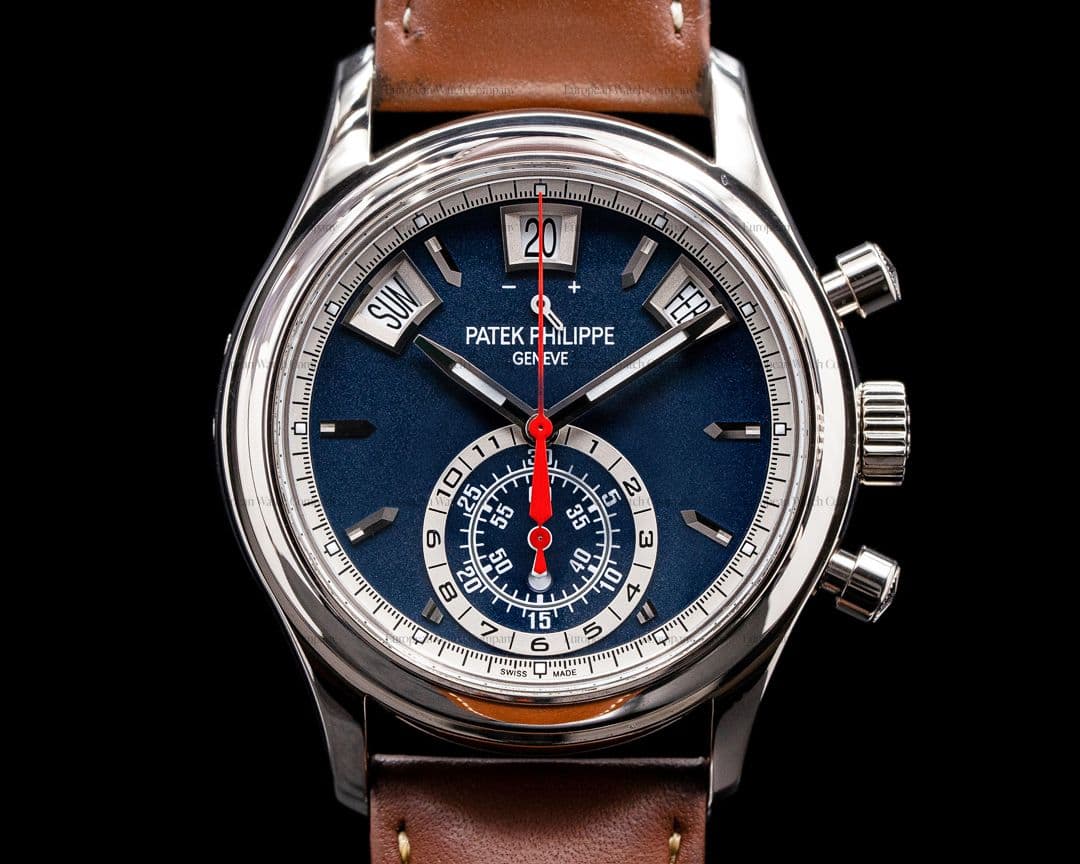 Patek Philippe Annual Calendar 5960/01G Chronograph White Gold Blue Dial 2020

