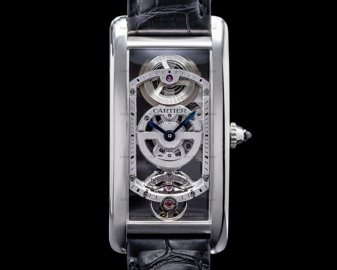 Cartier Tank Cintree WHTA0009 Skeleton Platinum LIMITED RARE