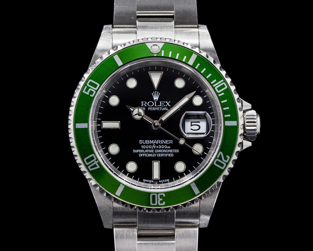 Rolex Submariner 50th Anniversary "Flat 4" F Series Green Bezel ROLEX SERVICE