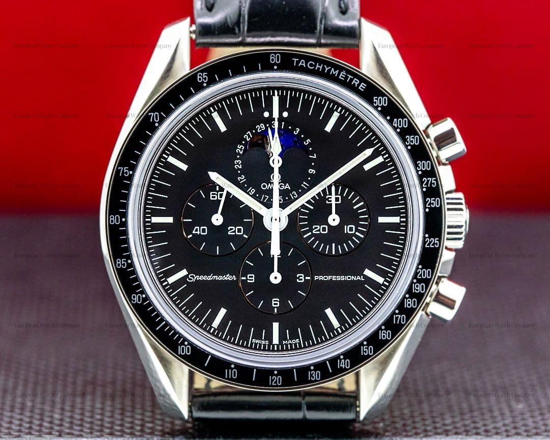 Omega Speedmaster Moon Phase Manual Wind SS Discontinued