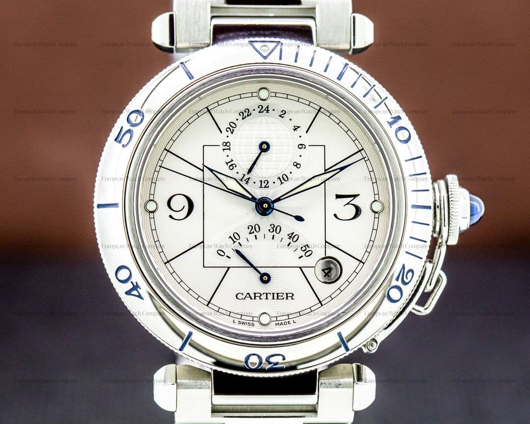 Cartier Pasha Power Reserve GMT SS 38.5MM