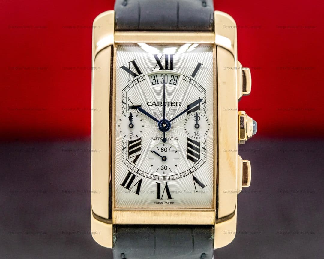 Cartier Tank Americaine XL Chronograph 18K Rose Gold