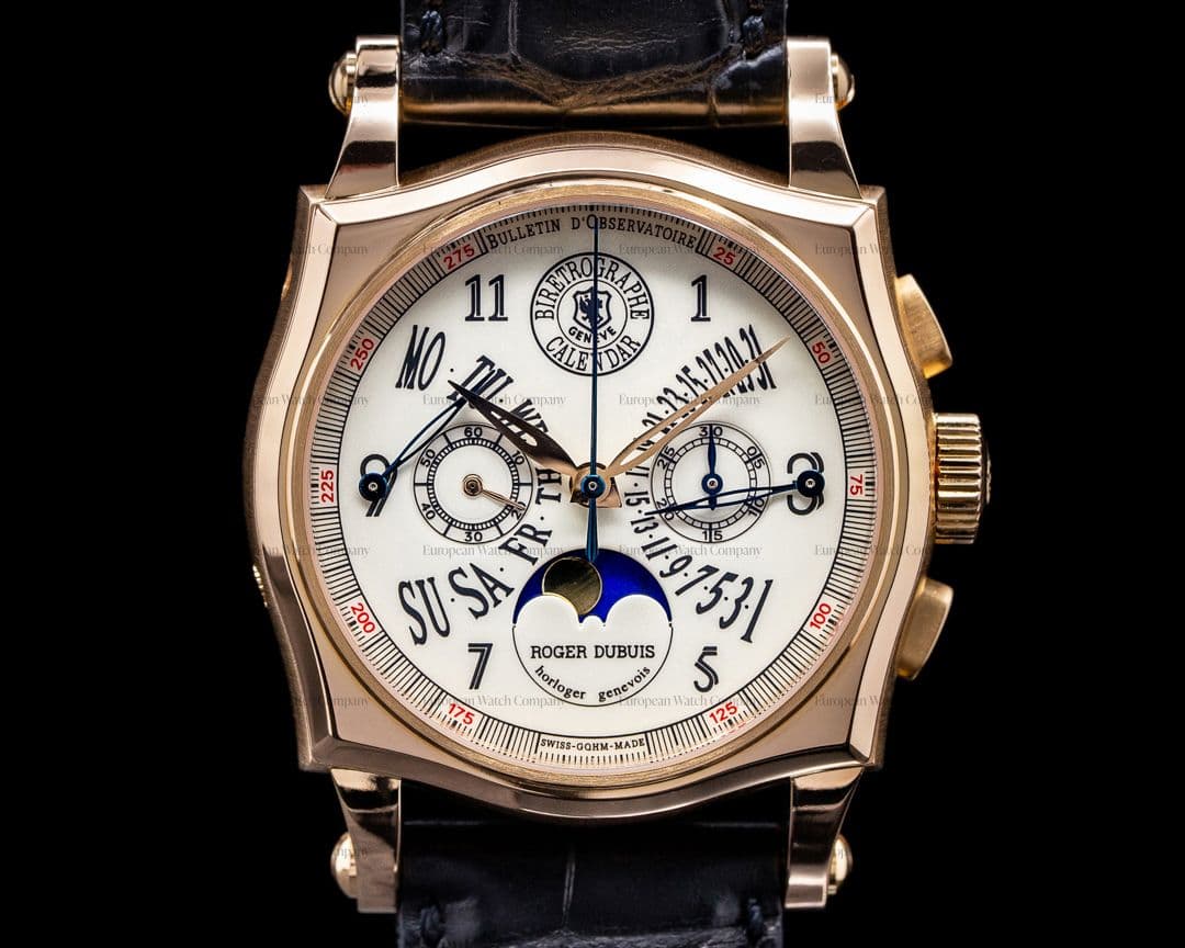 Roger Dubuis Sympathie S40 18K Rose Gold Double Retrograde Calendar Chronograph NICE