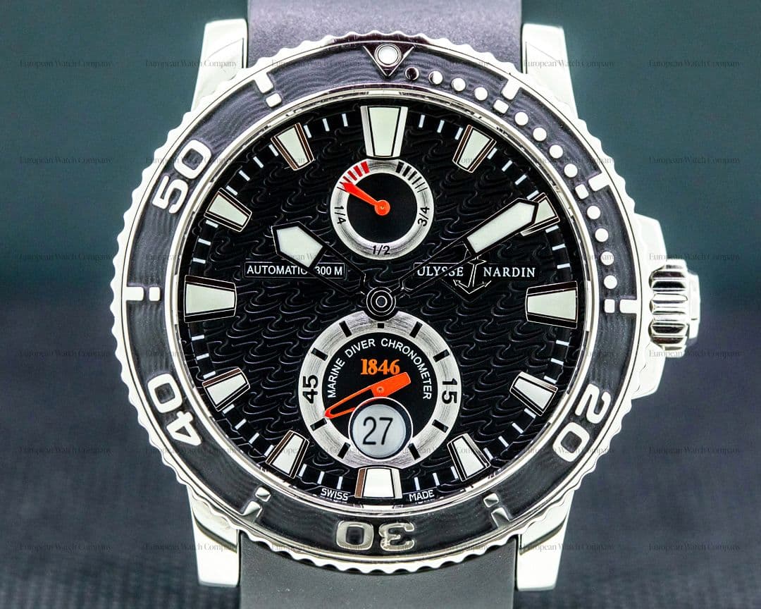 Ulysse Nardin Maxi Marine Diver Black SS / Rubber