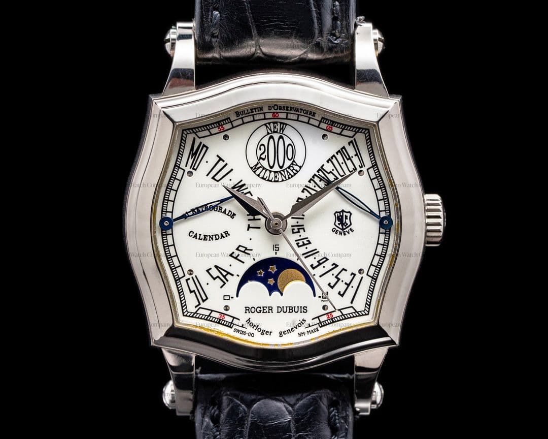 Roger Dubuis Sympathie "2000 New Millenary" Bi-Retrograde Calendar Moon RARE FULL SET