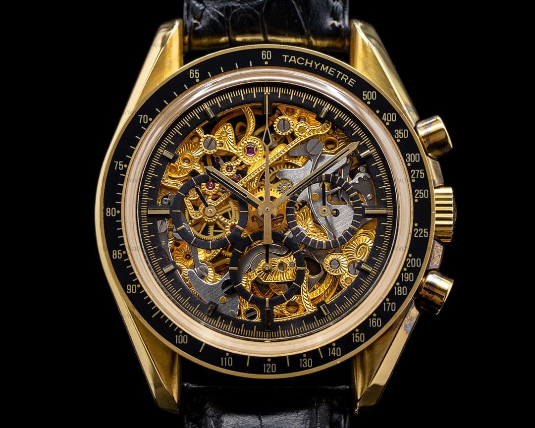 Omega Speedmaster 18K Yellow Gold Skeleton 3696.50.81 RARE 50 PIECES RARE