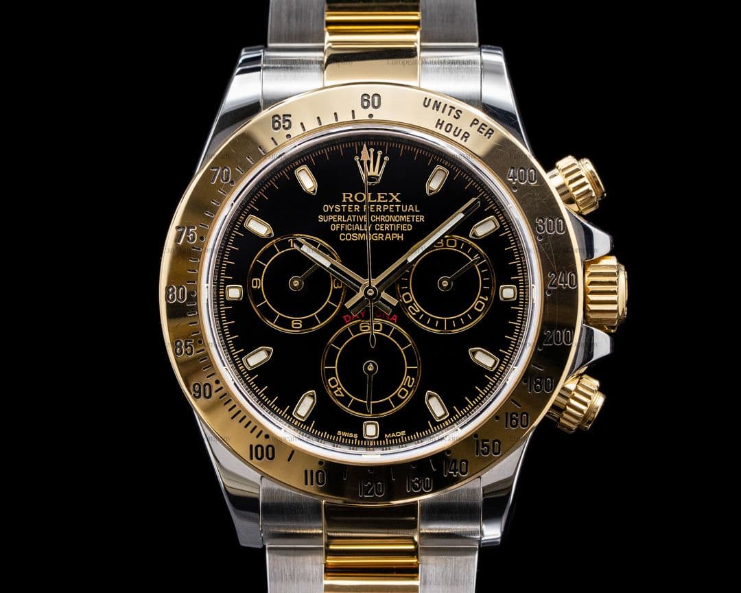 Rolex Daytona 116523 Black Dial 18K / SS 