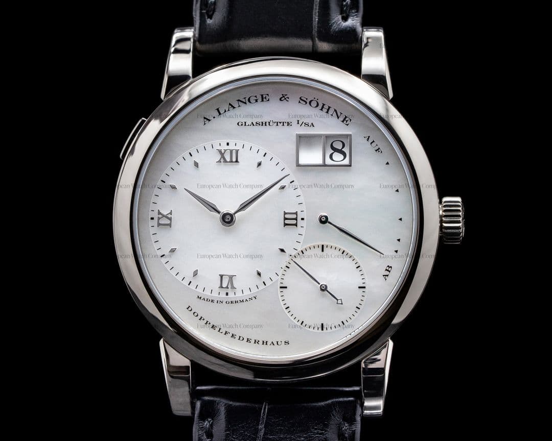 A. Lange and Sohne Lange 1 110.029 White Gold Mother of Pearl Dial FULL SET