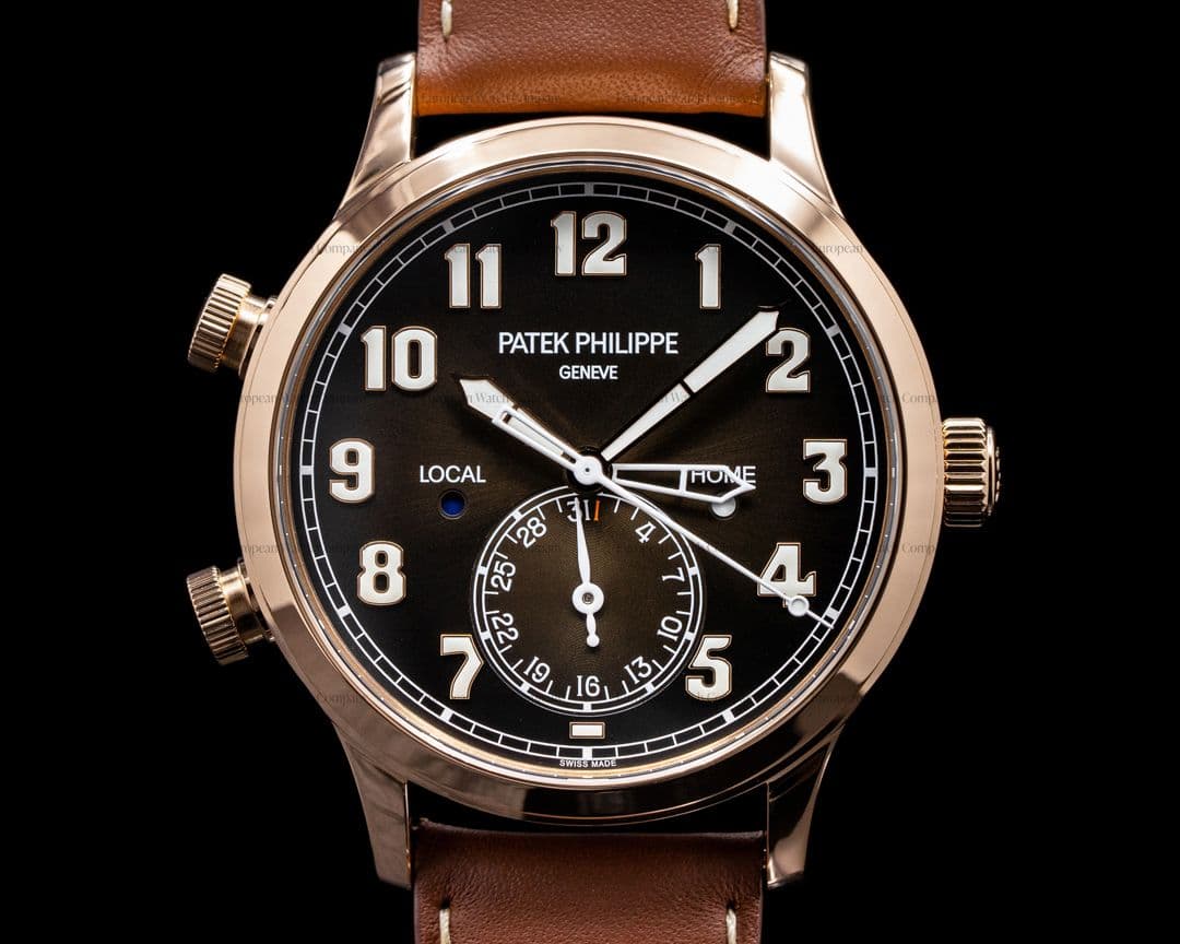 Patek Philippe Calatrava 5524R Pilot Travel Time 18k Rose Gold 2019