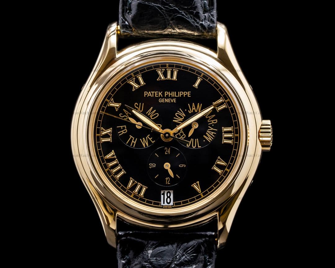 Patek Philippe 5035J Annual Calendar Black Dial Yellow Gold 


