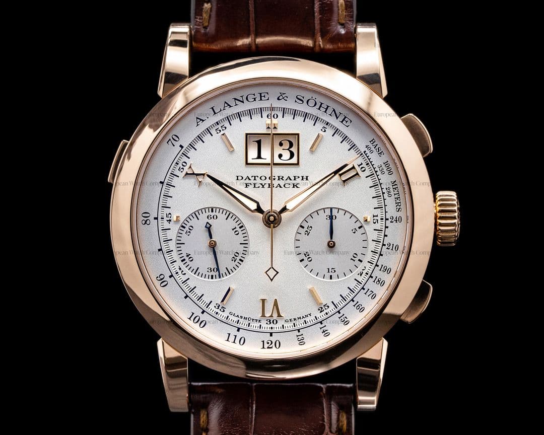 A. Lange and Sohne Datograph 403.032 Flyback 18K Rose Gold FULL SET