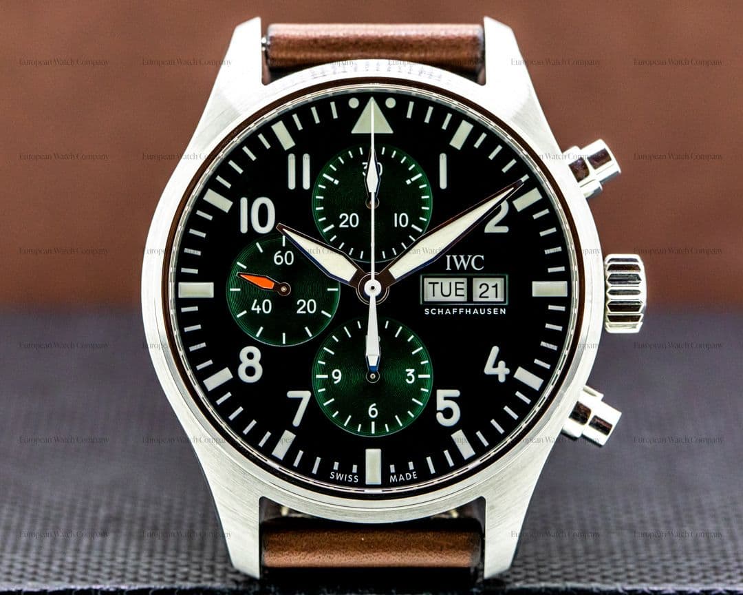 IWC Flieger Pilot Chronograph SS Green dial Limited Edition