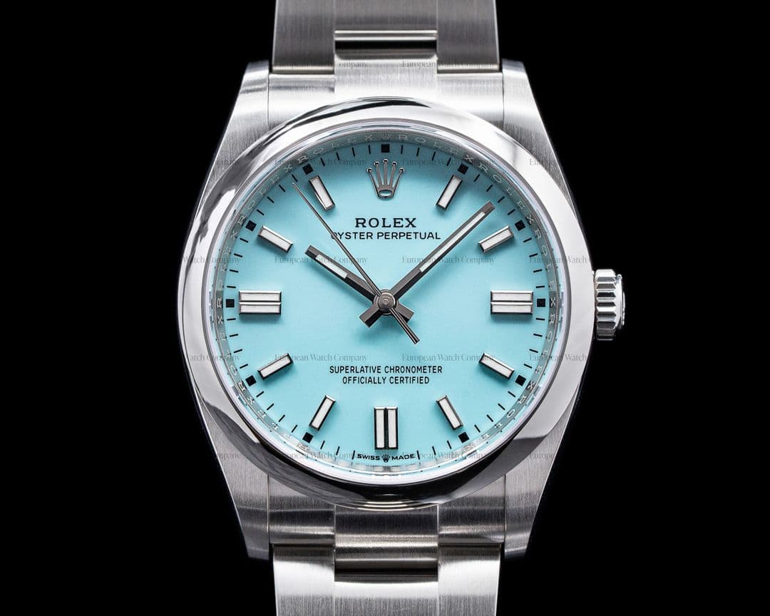 Rolex Oyster Perpetual 126000 36MM SS TURQUOISE BLUE UNWORN