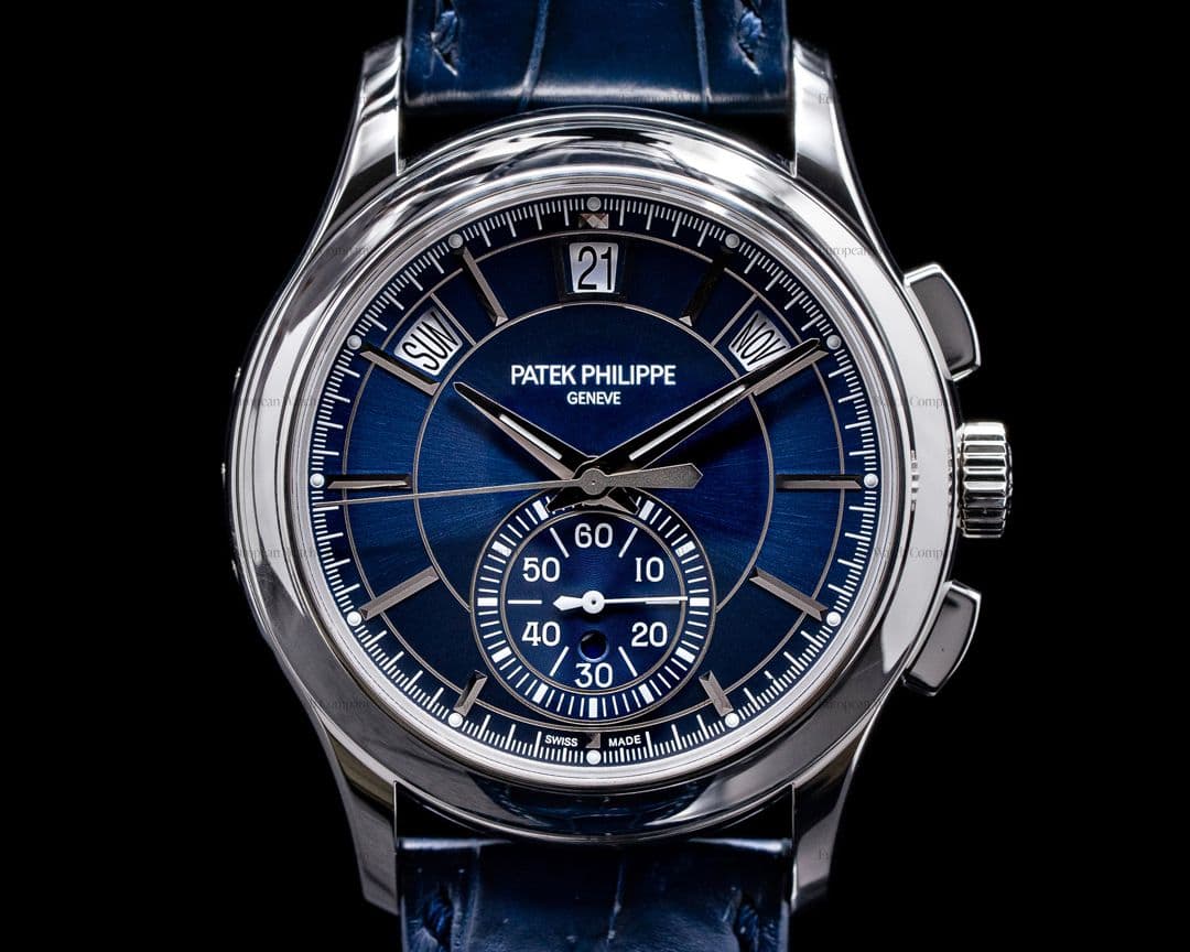 Patek Philippe Chronograph Annual 5905P Calendar Platinum / Blue Dial 