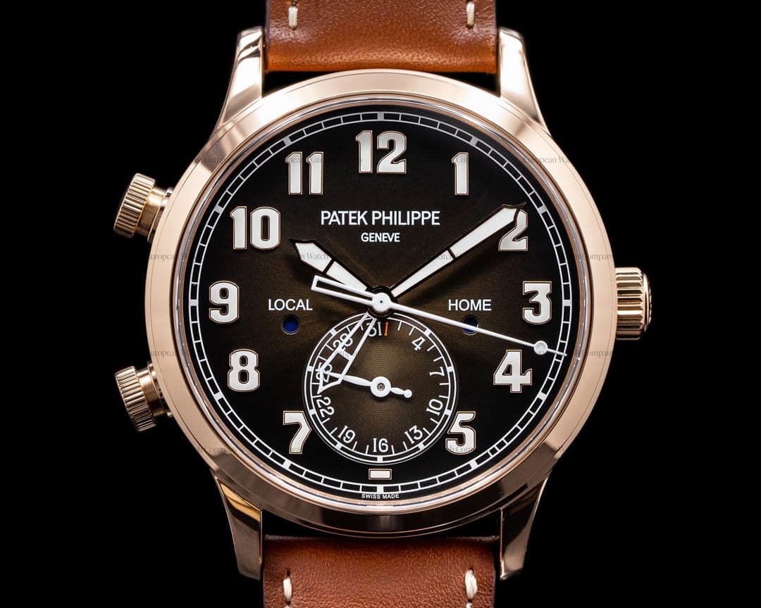 Patek Philippe Calatrava 5524R Pilot Travel Time 18k Rose Gold 2020