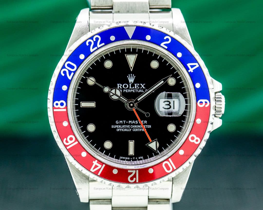 Rolex 16700 GMT Master Red / Blue Pepsi Bezel Transitional NICE