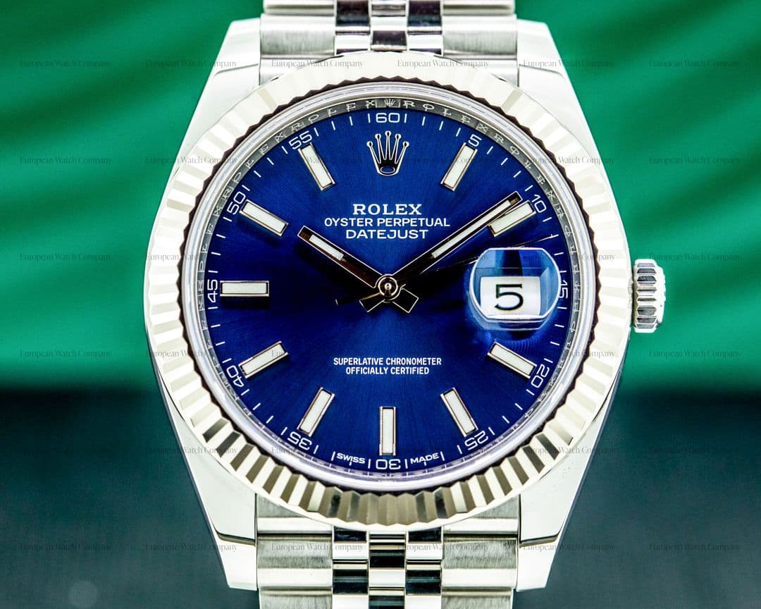 Rolex Datejust 41 126334 Blue Stick Dial SS Jubilee 
