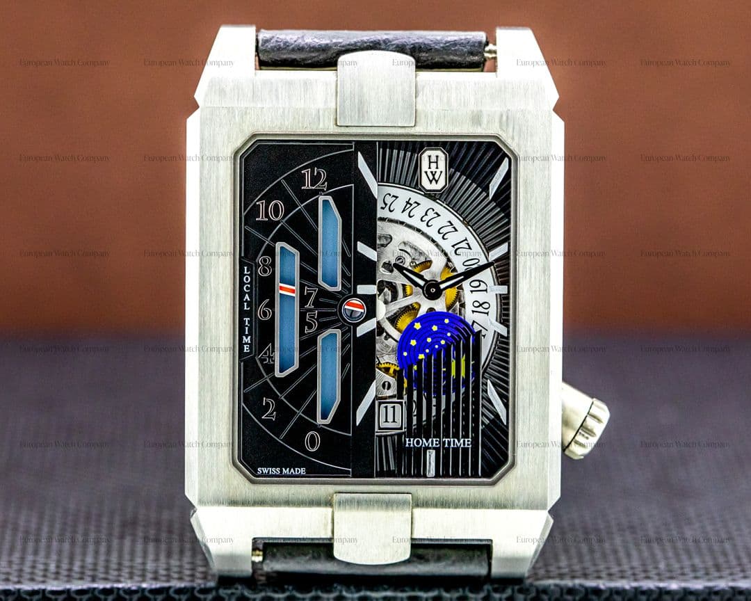Harry Winston Avenue Dual Time Automatic Zalium Case Deployant