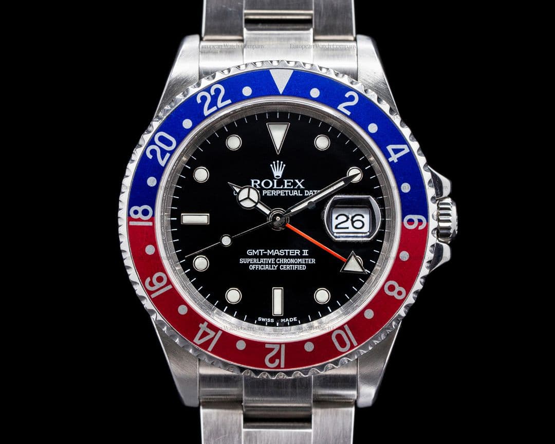 Rolex GMT Master II 16710 SS Red / Blue Pepsi Bezel FULL SET