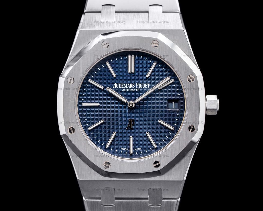 Audemars Piguet Royal Oak 15202ST Extra Thin Blue Dial SS DISCONTINUED
