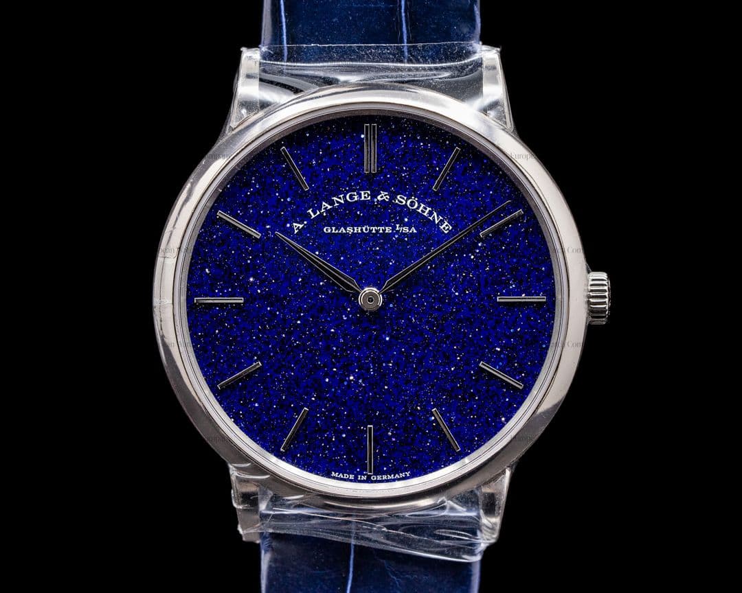 A. Lange and Sohne Saxonia Thin Manual Wind Blue Gold-Flux Dial UNWORN