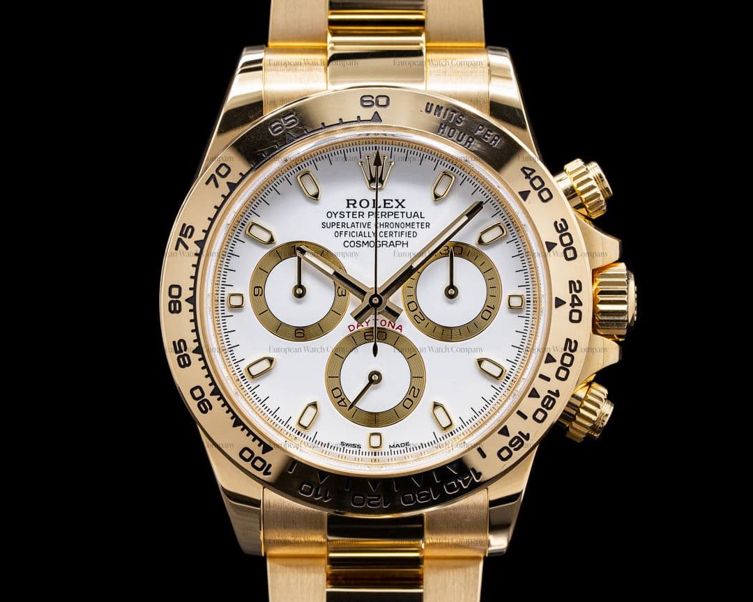 Rolex Daytona 116508 18k Yellow Gold / Bracelet White Dial 2019