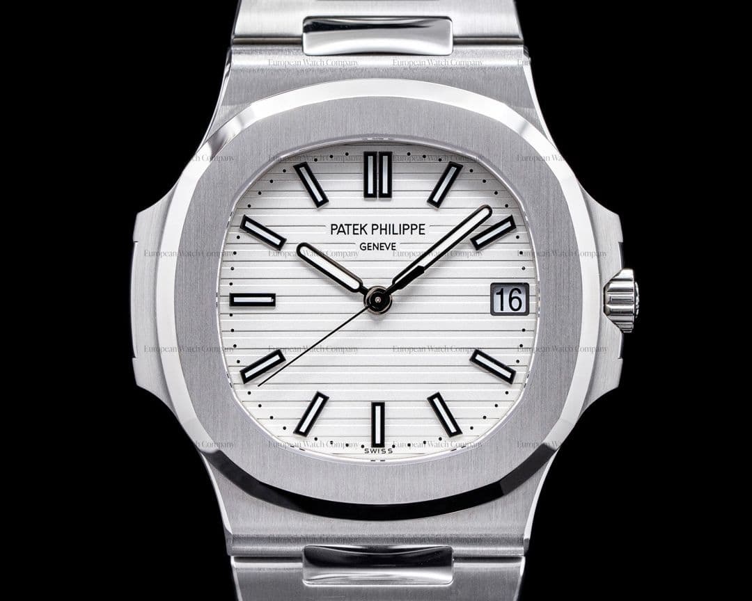 Patek Philippe Jumbo Nautilus 5711 White Dial SS FULL SET