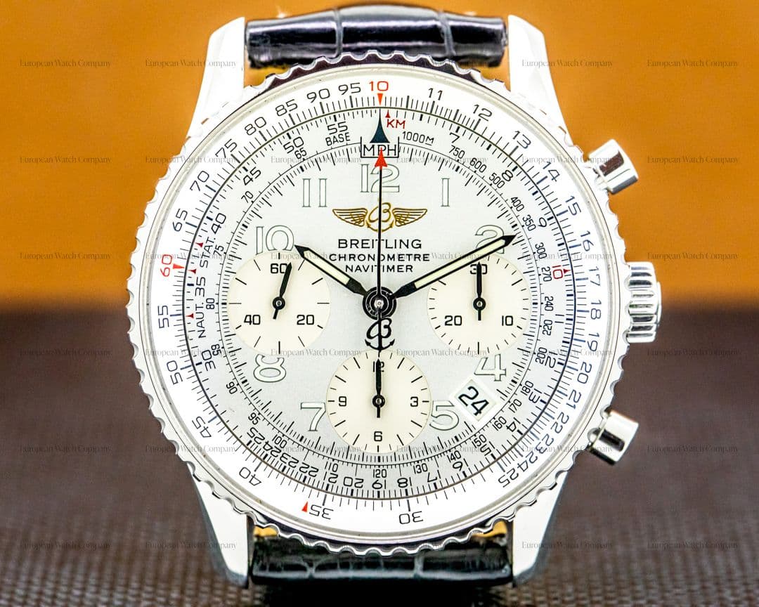 Breitling Navitimer Chronograph SS Silver Dial 
