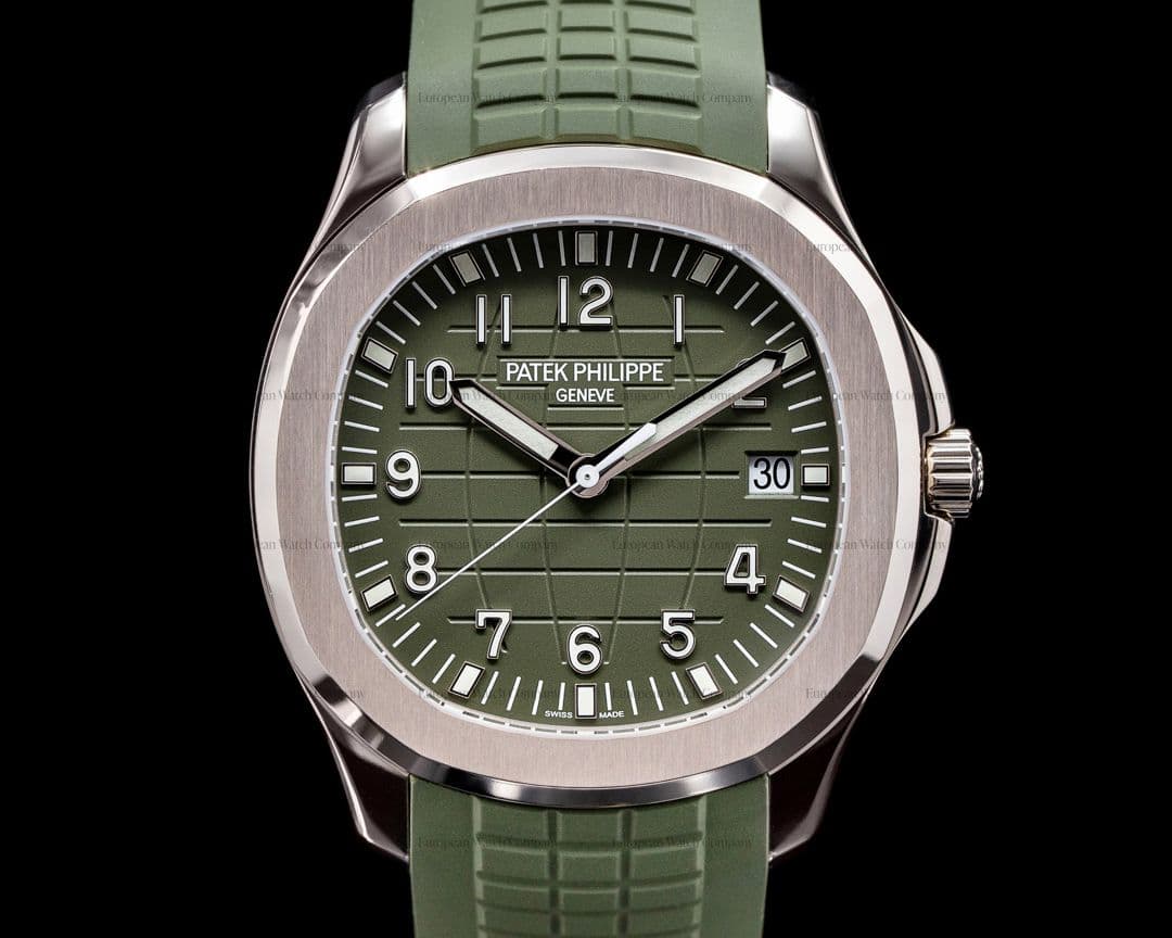 Patek Philippe Aquanaut 5168G 18K White Gold / Khaki Green Dial 