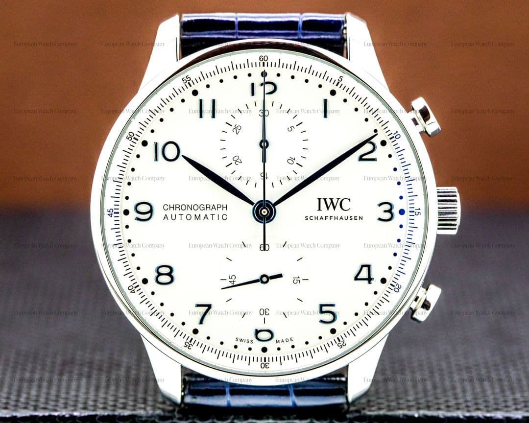 IWC Portuguese Chronograph SS Silver Dial / Blue Numerals NEW MODEL