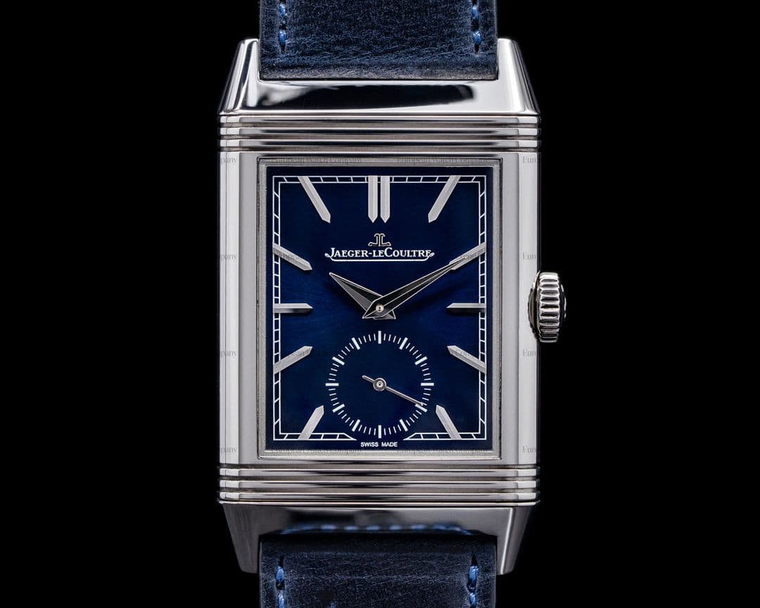 Jaeger LeCoultre Reverso Tribute Small Seconds SS Blue Dial