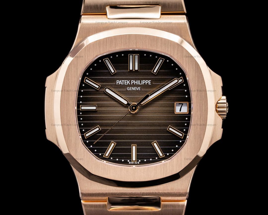 Patek Philippe Jumbo Nautilus 5711R 18K Rose Gold Brown Dial / Bracelet 