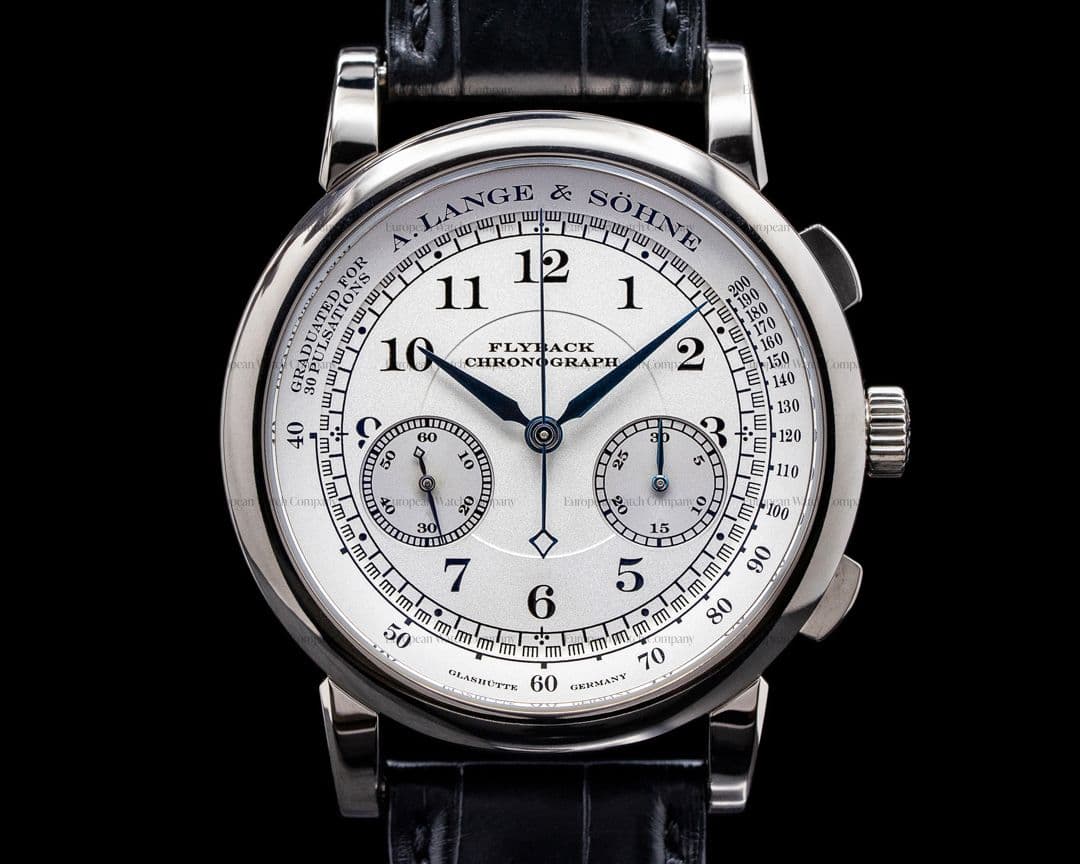 A. Lange and Sohne 1815 Flyback Chronograph 401.026 Silver Dial 18K White Gold FIRST SERIES