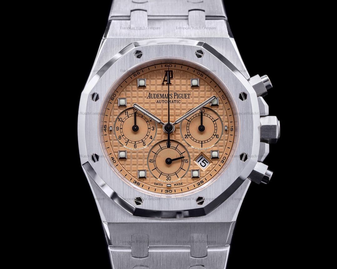 Audemars Piguet Royal Oak 25960BC Chronograph 18K White Gold / Salmon Dial RARE