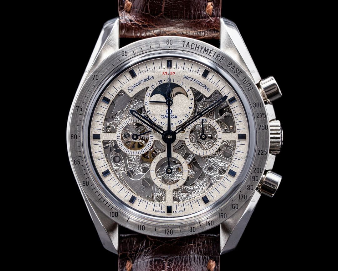 Omega Speedmaster Moon Phase Platinum / Skeleton 3688.30.32 RARE 57 PIECES